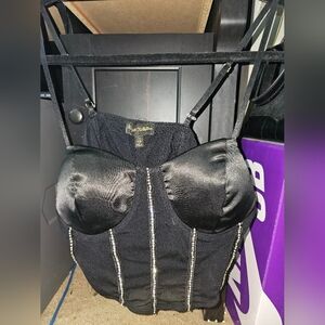 Corset Lace and Mesh Top.